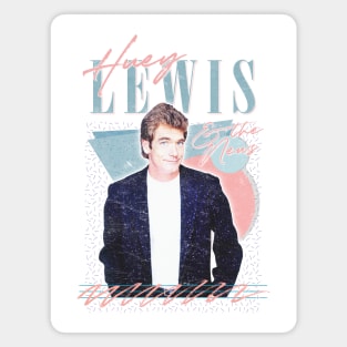 Huey Lewis & The News // 80s Retro Faded Style Design Magnet